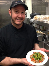 David Lemann with Kale Pesto Gnocchi