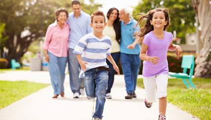 children running