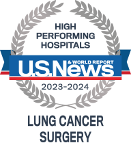 U.S. News & World Report Lung Cancer Surgery Badge