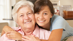 Grandmother with granddaughter