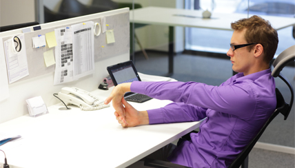 man at a desk